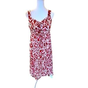 Jamie & Layla Dress Size M, Polyester and Spandex, contours to shape of the body